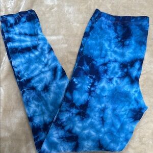 Blue Tie-Dye Leggings